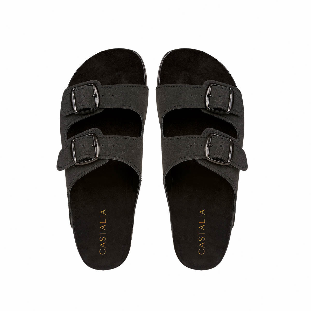 Huarache Mujer CASTALIA 139-34 Negro Doble Correa Ajustable