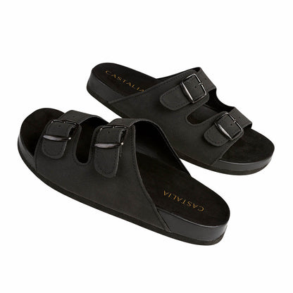 Huarache Mujer CASTALIA 139-34 Negro Doble Correa Ajustable