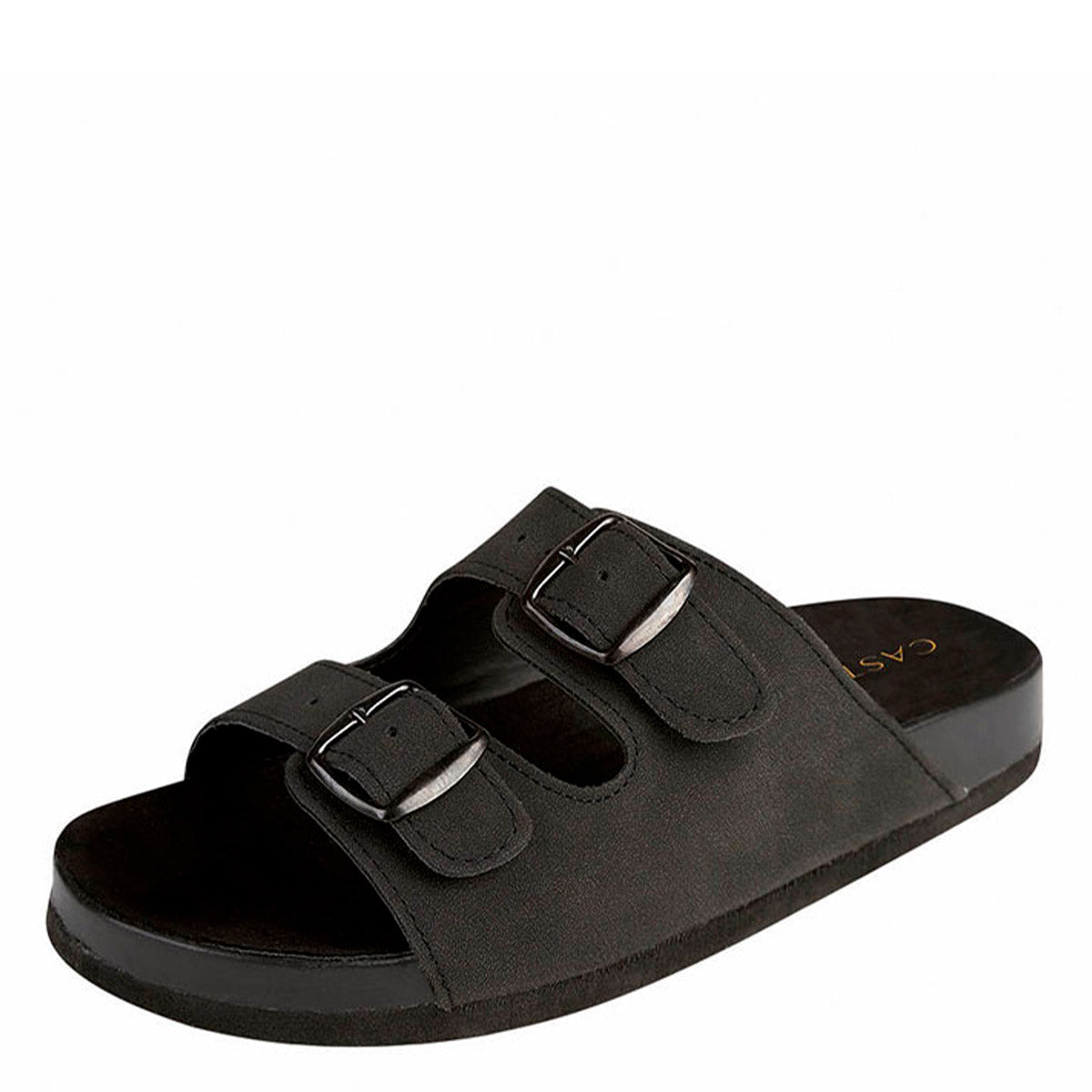 Huarache Mujer CASTALIA 139-34 Negro Doble Correa Ajustable