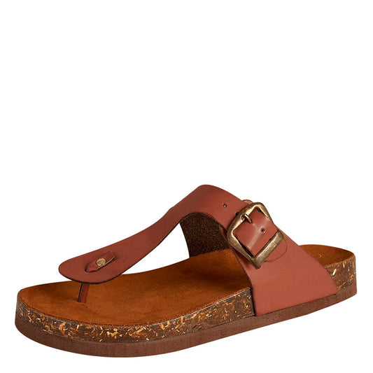 Huarache Para Mujer CASTALIA 139-39 Tan Hebilla Ajustable