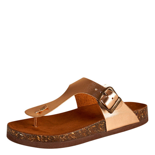 Huarache Mujer CASTALIA 139-40 Oro Rosado Hebilla Ajustable