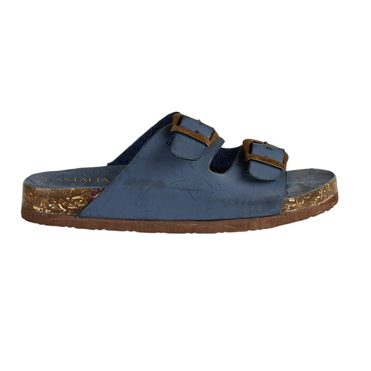Huarache Para Mujer CASTALIA 139-43 Azum Doble Hebilla