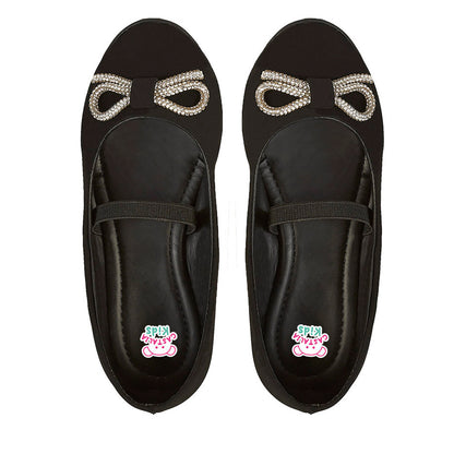 Balerina Para Niña Castalia 146-22 Negro Moño De Pedrería