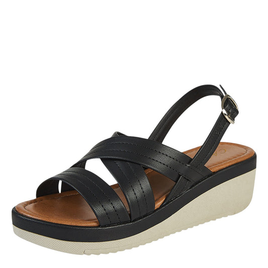 Plataforma Para Mujer Castalia 157-63 Negro Suela Blanca