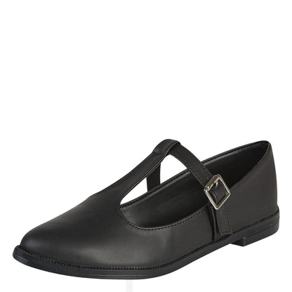 Balerina Para Mujer Castalia 185-014 Negro Hebilla Ajustable