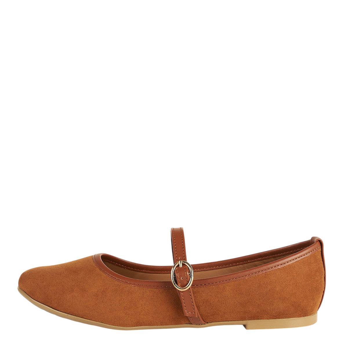 Balerina De Gamuza Para Mujer Castalia Hebilla Ajustable