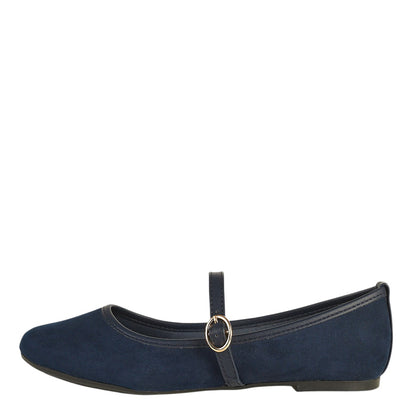Balerina De Gamuza Para Mujer Castalia Hebilla Ajustable