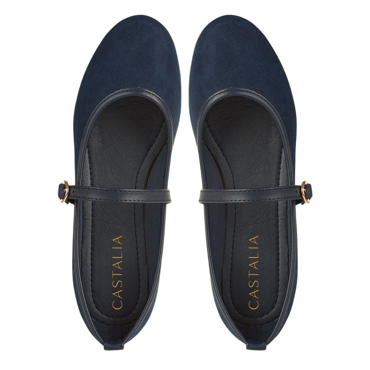 Balerina De Gamuza Para Mujer Castalia Hebilla Ajustable