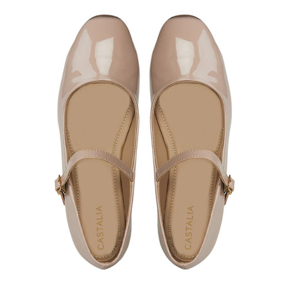 Balerina De Charol Para Mujer Castalia Hebilla Ajustable