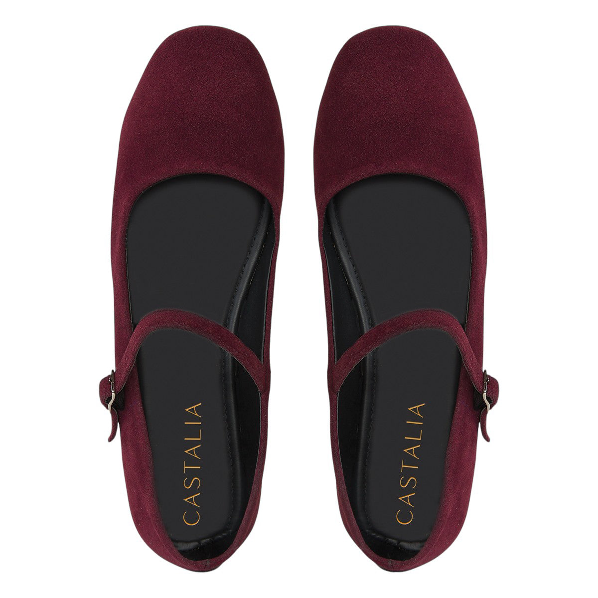 Balerina De Gamuza Para Mujer Castalia Hebilla Ajustable
