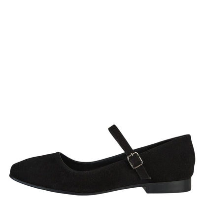 Balerina De Gamuza Para Mujer Castalia Hebilla Ajustable