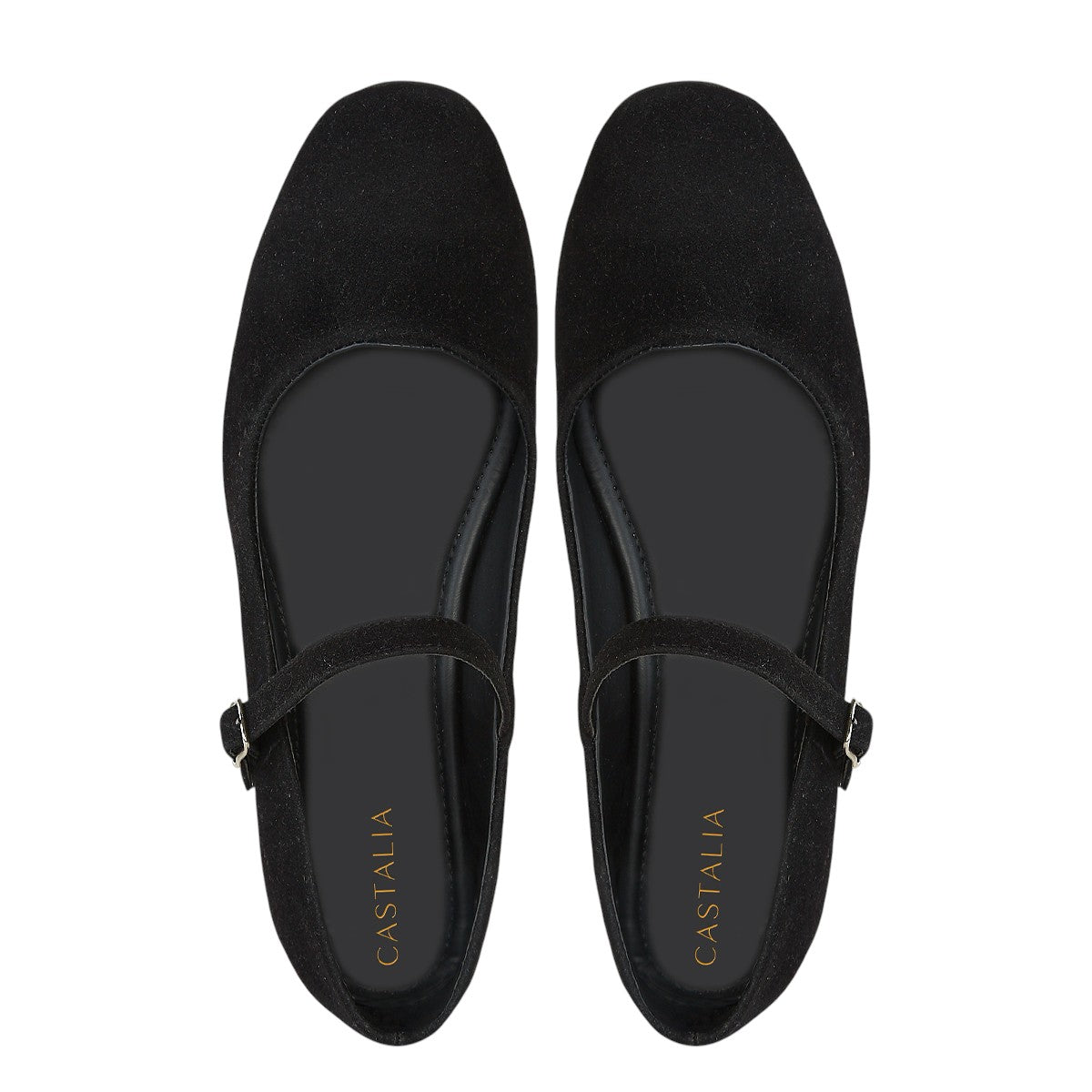 Balerina De Gamuza Para Mujer Castalia Hebilla Ajustable
