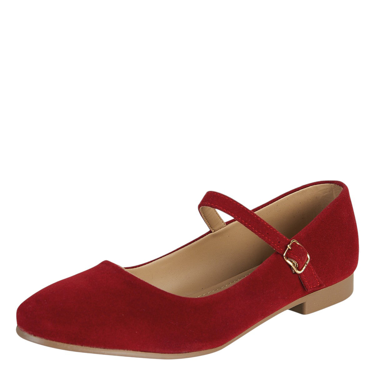 Balerina De Gamuza Para Mujer Castalia Hebilla Ajustable
