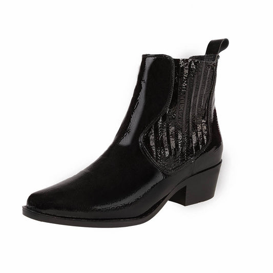 Botin de Charol Para Mujer CASTALIA 207-24 Negro