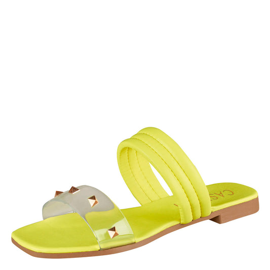 Huarache Para Mujer CASTALIA 213-74 Amarillo - Lima  Mica con estoperoles