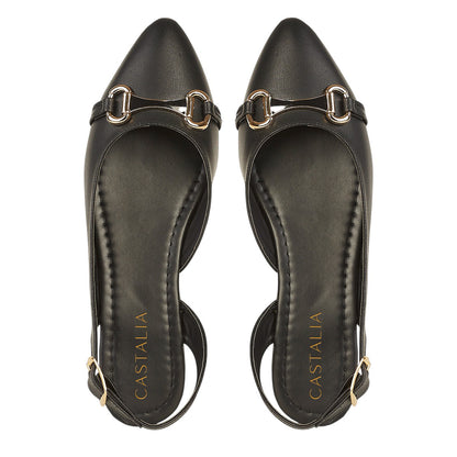 Balerina Para Mujer CASTALIA Con Detalle Dorado