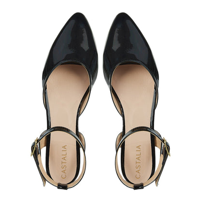 Balerina De Charol Para Mujer Castalia Ajuste En El Tobillo