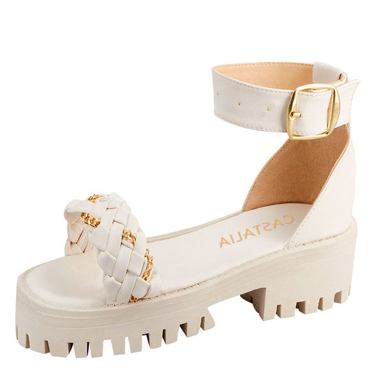 Tacón Para Mujer CASTALIA 220-47 ICE con Detalle Dorado