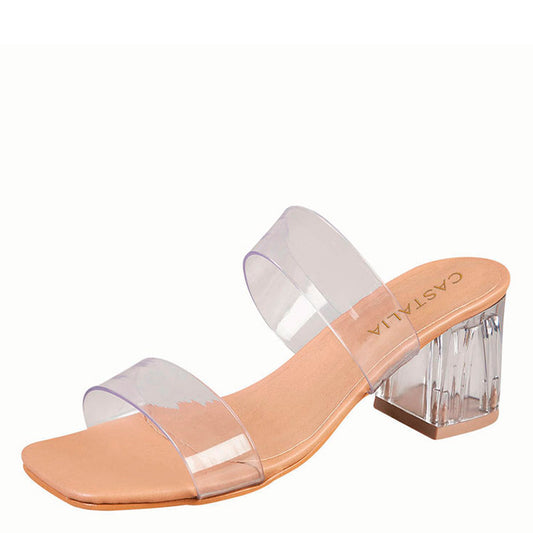 Tacón de Mujer CASTALIA 220-72 Maquillaje Mica Transparente