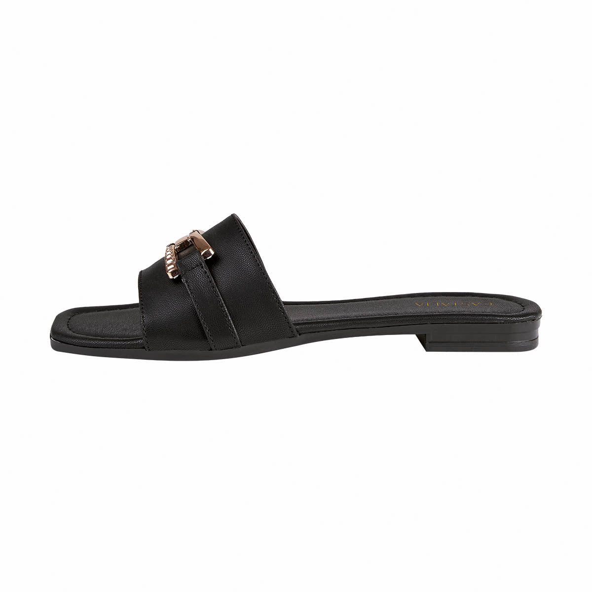 Huarache de Piso Mujer CASTALIA 220-79 Negro Detalle Dorado