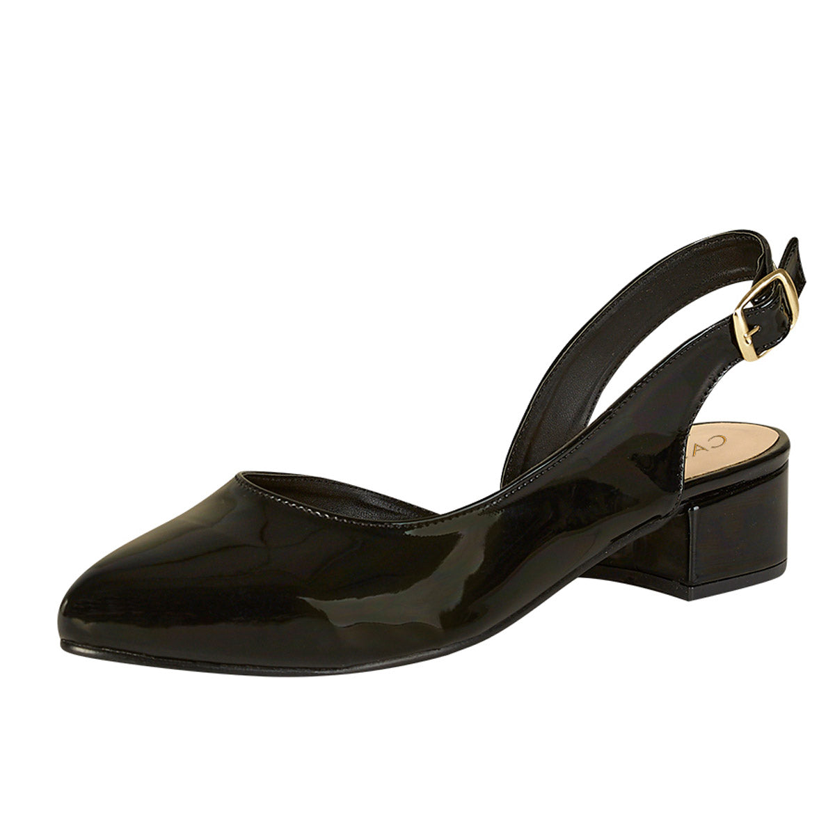 Tacón Bajo Para Mujer CASTALIA 220-88 Negro de Charol