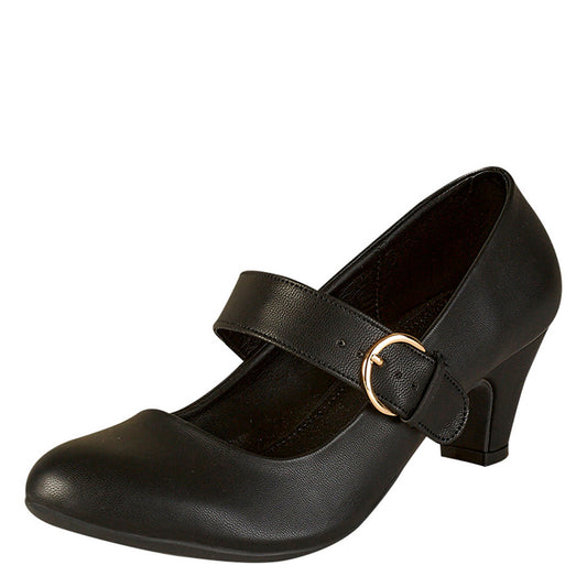 Tacón Para Mujer CASTALIA 237-13 Negro Correa Ajustable
