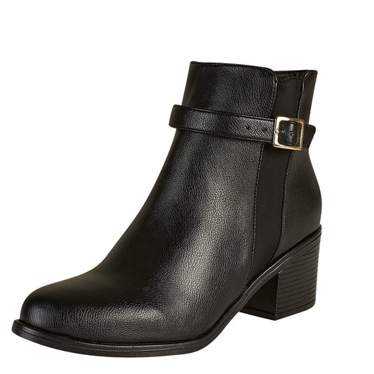 Botín Para Mujer CASTALIA 256-81 Negro Detalle de Correa