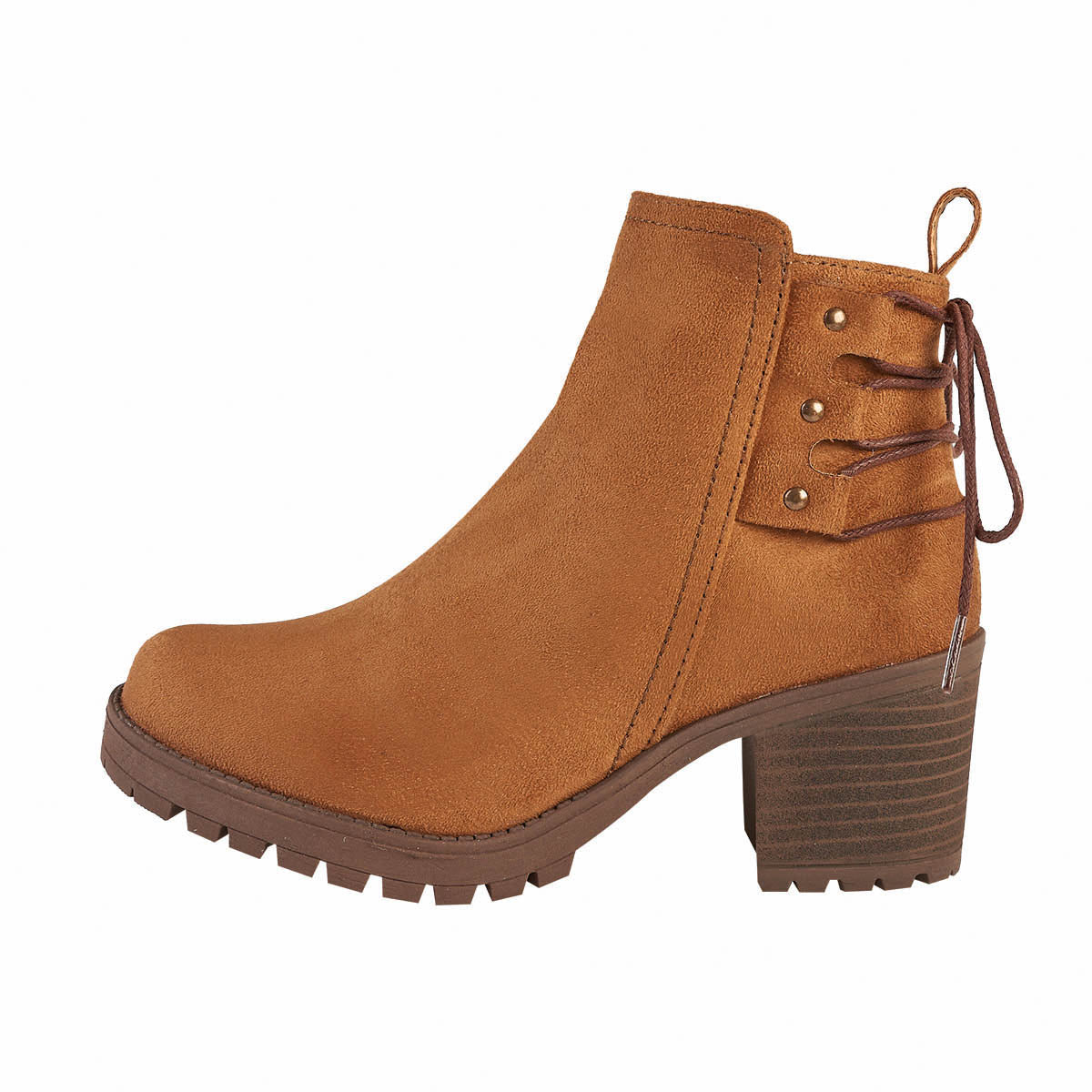 Botin Para Mujer CASTALIA 282-129 Ladrillo Con Agujetas