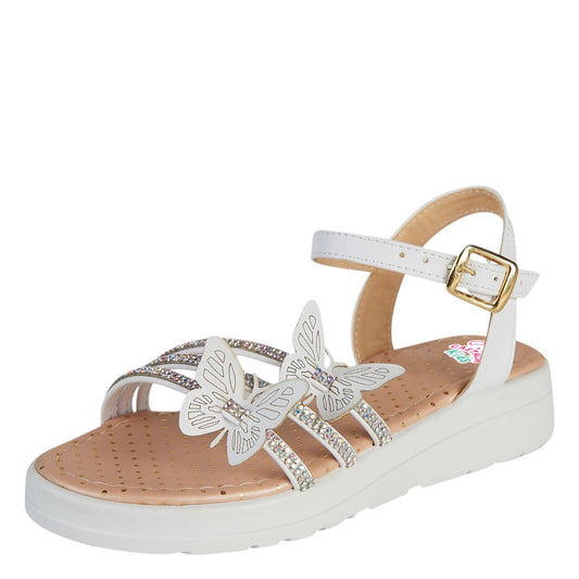 Huarache Para Niña Castalia Detalle De Mariposas Y Pedrería