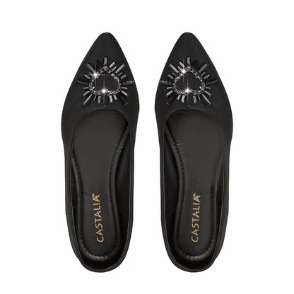 Balerina Para Mujer CASTALIA 286-26 Negro con Pedrería