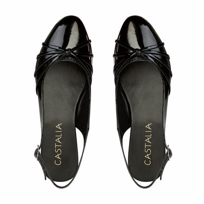 Balerina Para Mujer CASTALIA 307-58 Negro Detalle de nudo