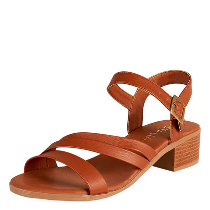 Tacón Bajo Para Mujer CASTALIA 329-83 Tan