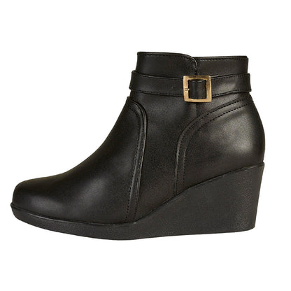 Botín Para Mujer CASTALIA 329-92 Negro Tacón Corrido