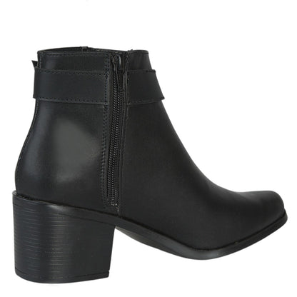 Botín Para Mujer Castalia 329-96 Negro Doble Ajuste