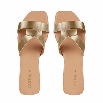 Huarache de Piso Para Mujer CASTALIA 337-71 Dorado
