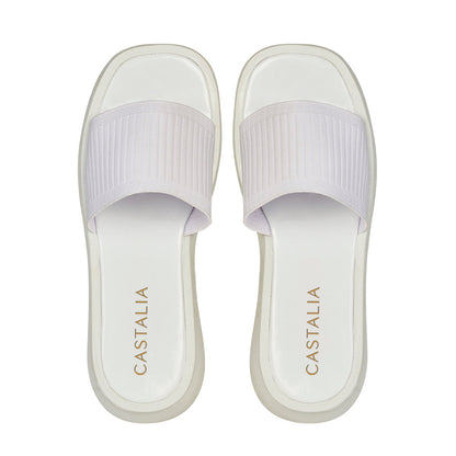 Sandalia Mujer CASTALIA 382-60 Blanco Elástico Ajustable