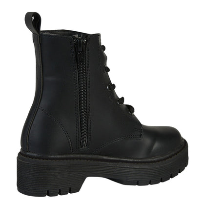 Bota Para Niña Castalia 415-14 Negro Con Corazones Rojos