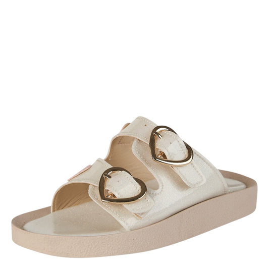 Huarache Para Niña Catalia 415-16 Charol Blanco Doble Ajuste