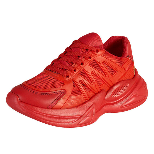 Tenis Urbano Mujer CASTALIA 419-66 Rojo Suela Ancha