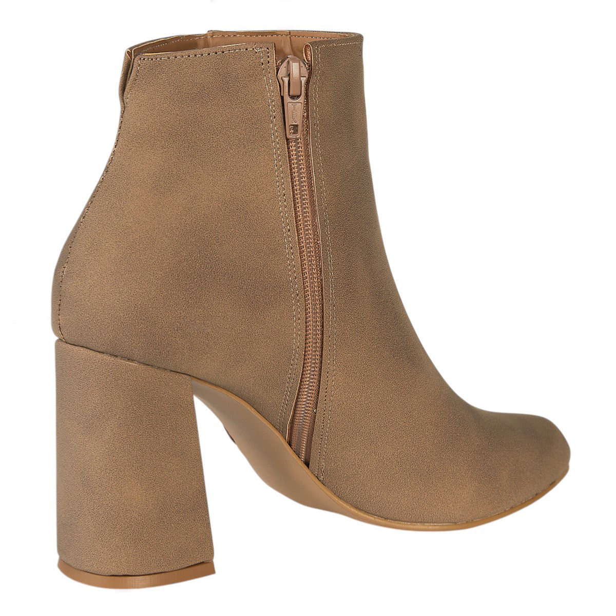 Botín De Gamuza Para Mujer Castalia 246-93 Beige