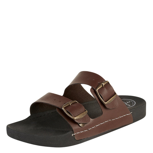 Sandalia Para Hombre Castalia 507-153 Moka Doble Ajuste