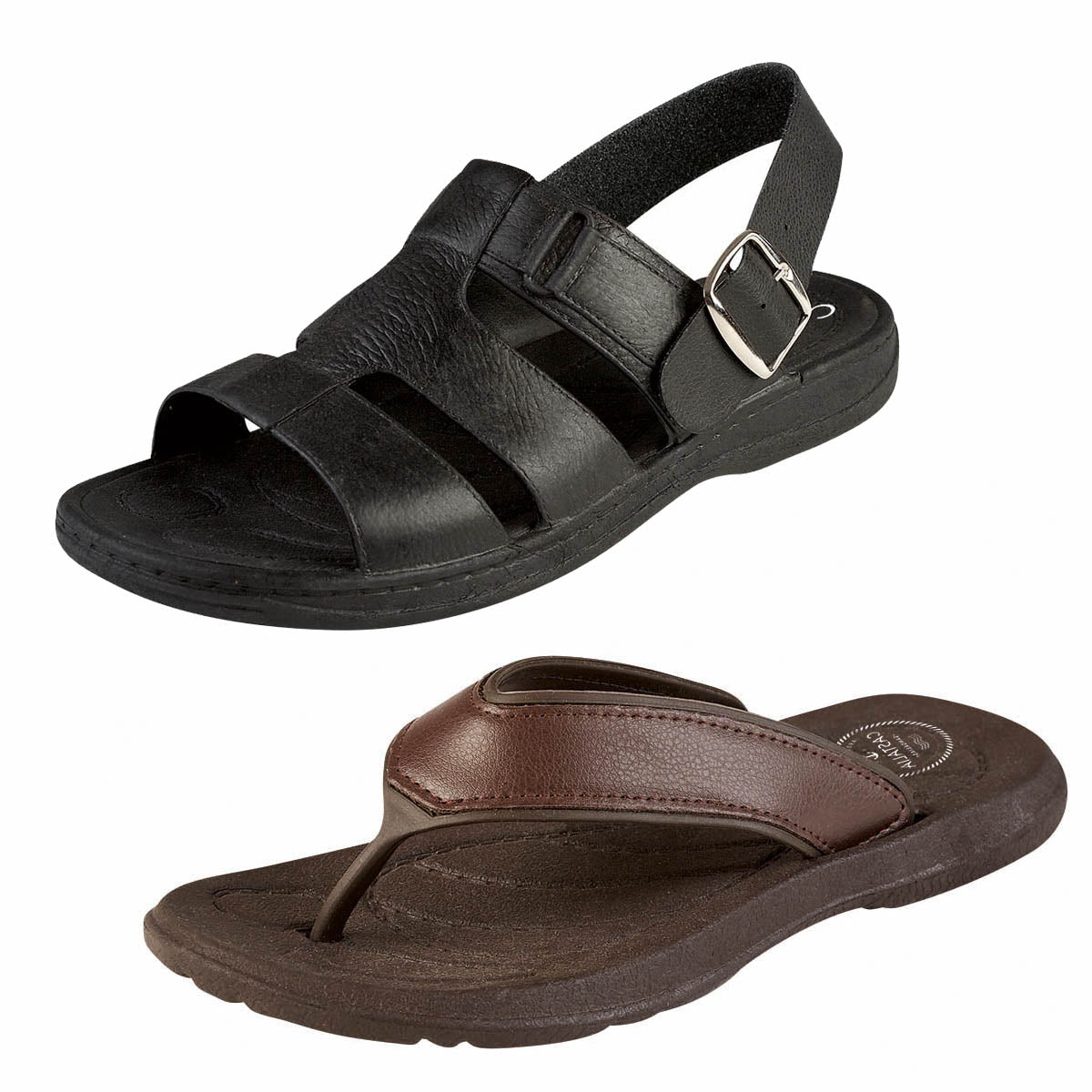Sandalia Duo Pack Para Hombre CASTALIA 507-140 Negro y Café