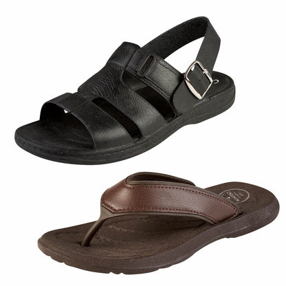 Sandalia Duo Pack Para Hombre CASTALIA 507-140 Negro y Café
