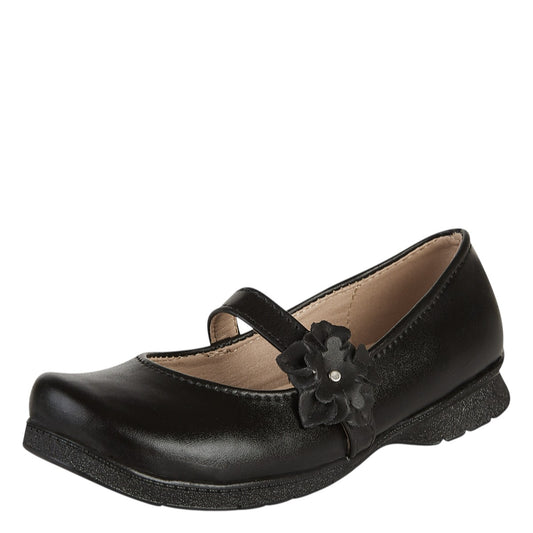 Zapato Escolar Para Niña Castalia 508-108 Negro Con Elástico