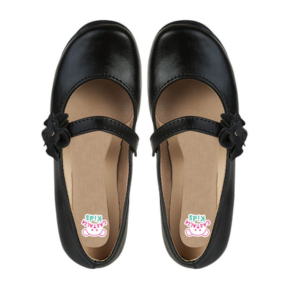 Zapato Escolar Para Niña Castalia 508-108 Negro Con Elástico