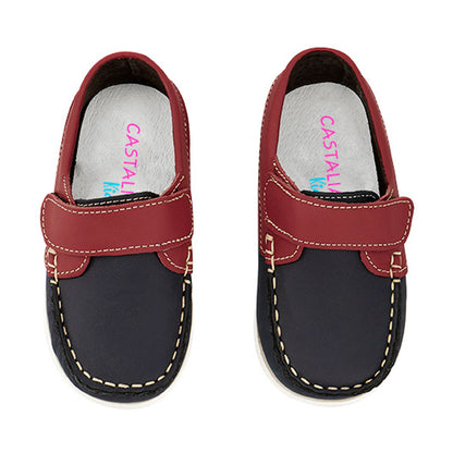 Zapato Casual Para Niño CASTALIA Marino con Rojo