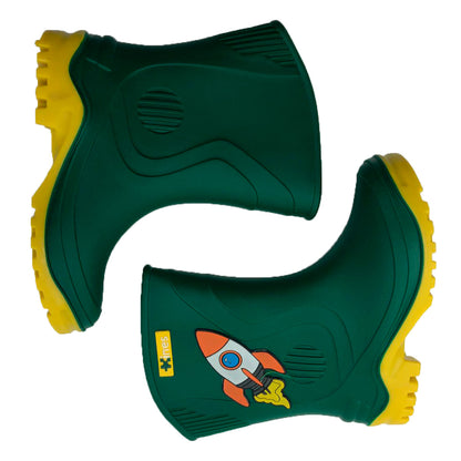 Bota Lluvia Para Niño Castalia 520-62 Verde Nave Espacial