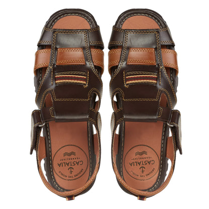 Huarache Para Hombre Castalia 535-117 Moka