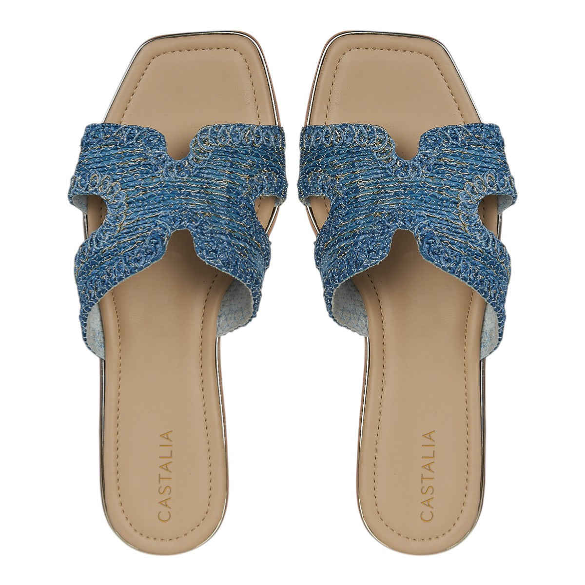 Sandalia De Mujer Castalia 561-111 Azul