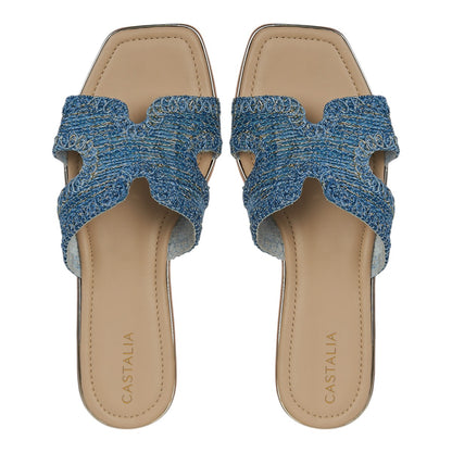 Sandalia De Mujer Castalia 561-111 Azul